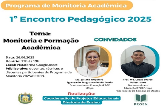 Evento será dia 26, de forma remota, pela plataforma Google Meet.